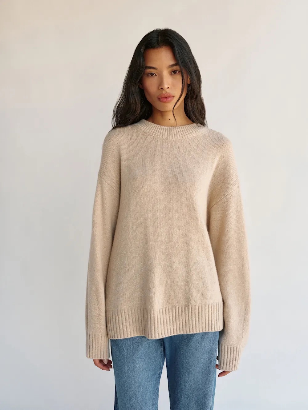 REFORMATION Cove Cashmerr Oversized Crew Cashmere Sweater